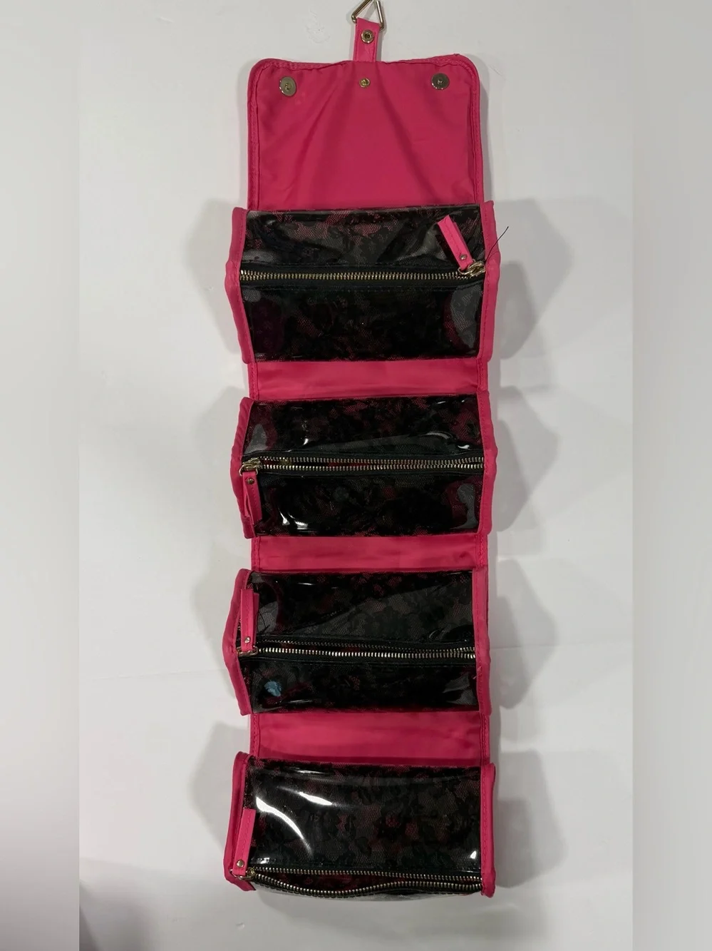 Victoria's Secret Hot Pink Hanging Cosmetic Organizer